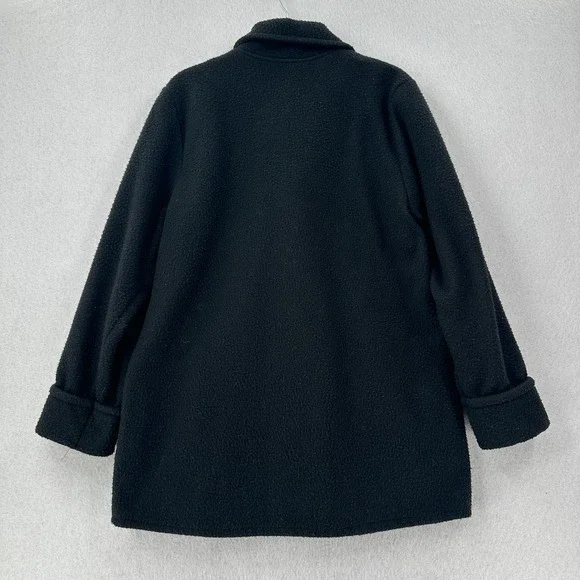 VTG Blaire Medium Jacket Black W/Gold Tone Button Pea Coat Jacket READ - Picture 2 of 6